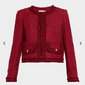 Alice + Olivia Rich Red Tweed Blazer